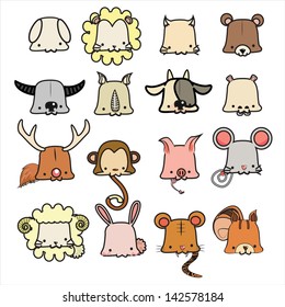 cartoons animals heads