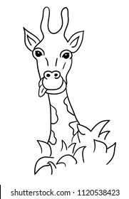 Cartoons giraffe vector kids draw funny 