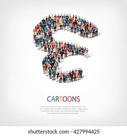 cartoons people shape vector