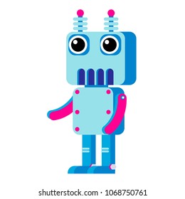 Cartoons Robot on white background , illustrator vector design.