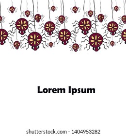 Cartoons spider seamless pattern design element stock vector illustration for web, for print