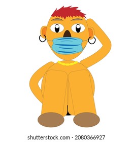  Zeichentrickfilme von jungen Typen und Illustrationssymbol des Animationskonzepts für Kinder