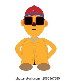 cartoons of young guy characters and illustration icon of animation concept for children