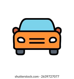 Cartoonstyle auto vehicle icon. Icon symbol illustration