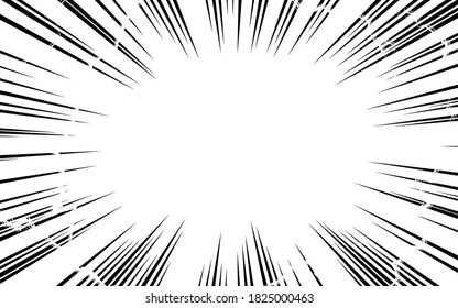 Cartoon-style background material: effect of concentrated lines and lightning