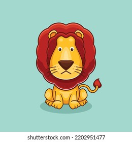 The cartoon-style cute lion design