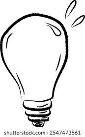 cartoon-style illustration of a light bulb