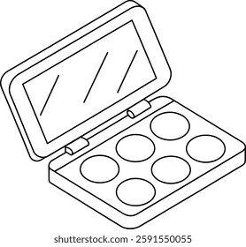 Cartoon-Style Makeup Kit for Kids Coloring