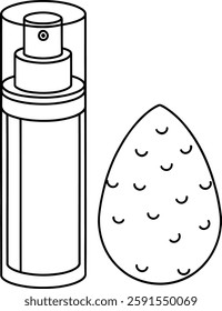 Cartoon-Style Makeup Kit for Kids Coloring