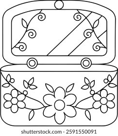 Cartoon-Style Makeup Kit for Kids Coloring
