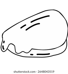 cartoon-style pattern of soft cream buns with melted topping, resembling Japanese custard or milk bread. Perfect for bakery-themed designs, packaging, or children’s illustrations.