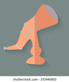 Cartoon-styled telescope. Vector illustration. EPS10 vector.