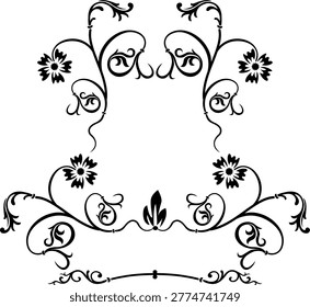 Cartoushe, vector illustration Element of design, ornament, vector illustration