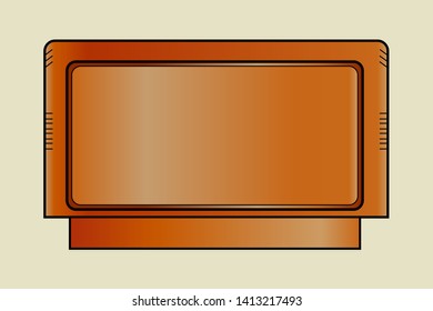 Cartridge or cassette icons in color art Vector design graphics 
on light background.
Popular video gaming device from nostalgic 90's. Old school