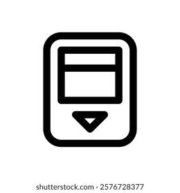 Cartridge. Editable stroke vector icon.