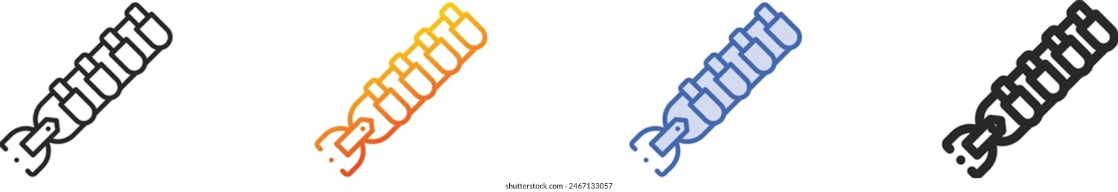 cartridge icon.Thin Linear, Gradient, Blue Stroke and bold Style Design Isolated On White Background