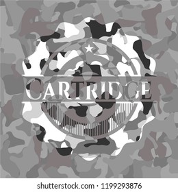 Cartridge on grey camo pattern