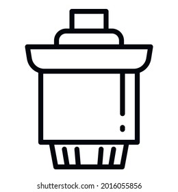 Cartridge water filter icon. Outline cartridge water filter vector icon for web design isolated on white background
