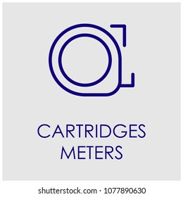 cartridges meters icon vector
