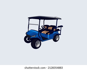 carts golf vector illustrations template