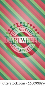 Cartwheel christmas badge. Vector Illustration. Detailed.