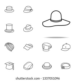 cartwheel hat icon. hats icons universal set for web and mobile