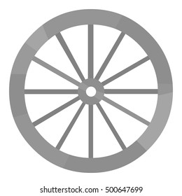 Cart-wheel icon monochrome. Singe western icon from the wild west monochrome.