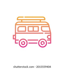 carvan vector gradient icon style illustration. EPS 10 file