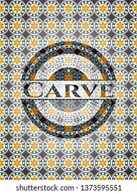 Carve arabesque emblem background. arabic decoration.