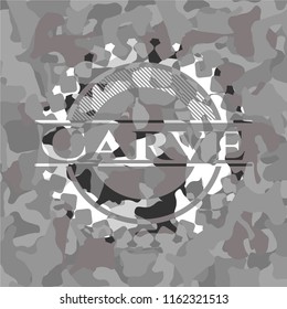 Carve on grey camo pattern