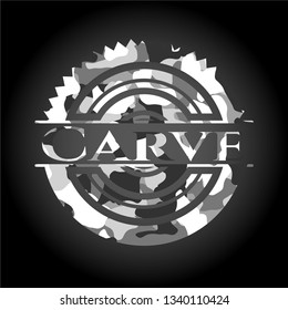Carve on grey camo pattern