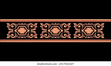 carved decorative ornaments illustration vector