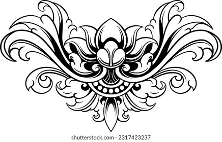 carved decorative ornaments illustration vector