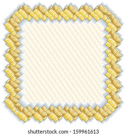 carved frame filled in with a simple texture