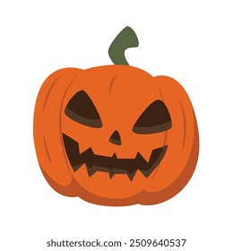 Carved Halloween Pumpkin with Candle Inside