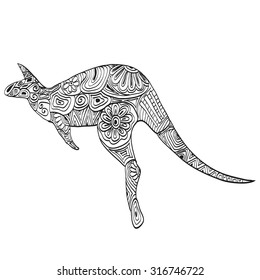 Carved kangaroo