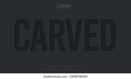 Carved leather 3d text effect. Leather mockup text effect