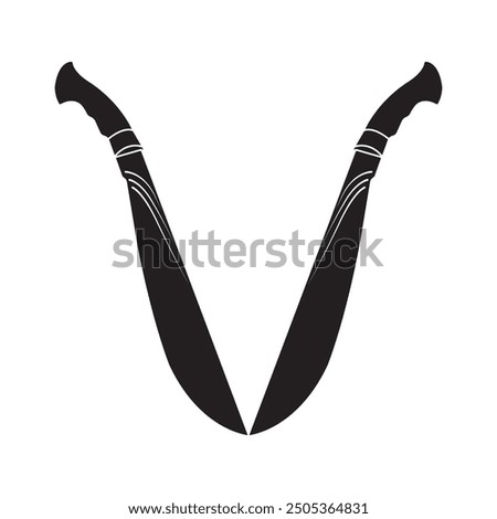 carved machete vector illustration symbol design