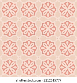 Carved orange embossed seamless pattern in Arabic style, elegant ornate oriental pattern