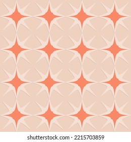 Carved orange embossed seamless pattern in Arabic style, vector illustration for decoration, elegant pattern