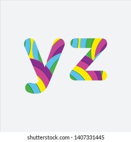 Carved Paper Art, Font Design. Beautiful 3D Letters Crafted with Bright Paper. Origami Alphabet Concept. Trendy Creative Shapes. Vector Illustration for Business, Logo, Greeting Card, Invitation. 