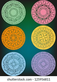 Carved the patterns on a dark background