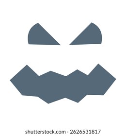 Carved pumpkin face Vector illustration
