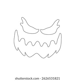 Carved pumpkin face Vector illustration