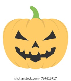 A carved pumpkin, halloween decoration