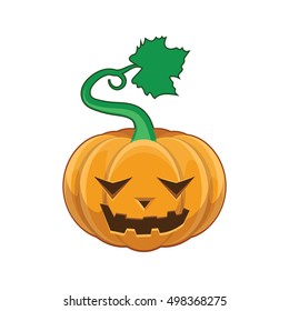 Carved pumpkin - relaxed face