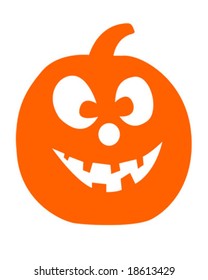 carved pumpkin vector illustration