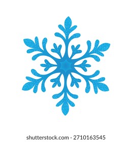 Carved snowflake, textured, winter vector on a transparent background