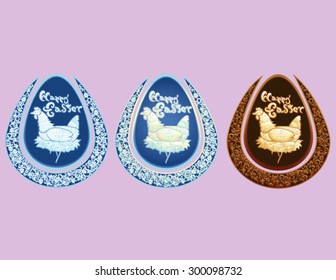 Carved Style Easter Egg Set v2