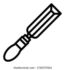 Carving chisel icon. Outline carving chisel vector icon for web design isolated on white background